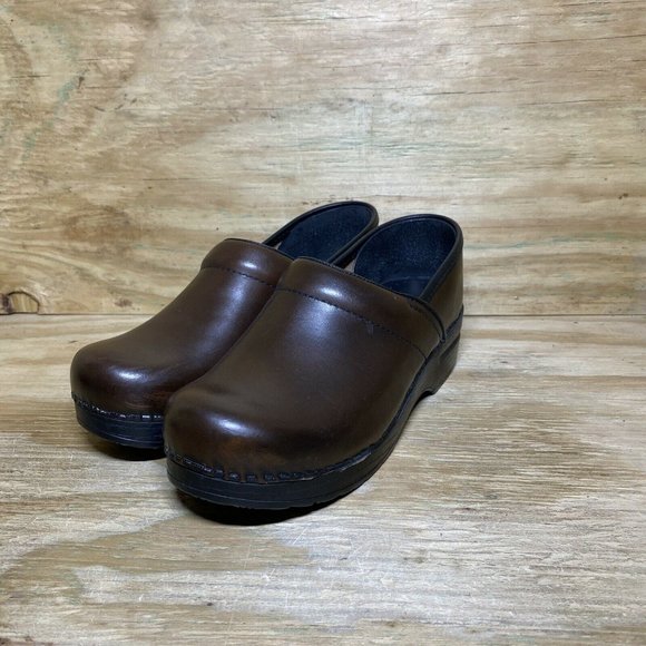 Dansko Shoes - Dansko Leather Work Clogs Slip On Shoes
